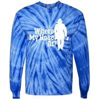 Where My Hose At? Firefighter Design Cool Gift Tie-Dye Long Sleeve Shirt