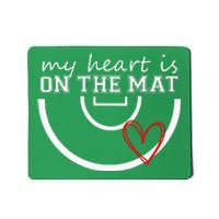 Wrestling My Heart Is On Mat Mom Wrestle Cricut Mousepad