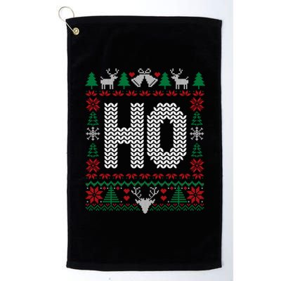 Where My HoS At Ho Matching Couple Christmas Ugly Cute Gift Platinum Collection Golf Towel