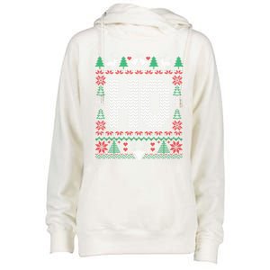 Where My HoS At Ho Matching Couple Christmas Ugly Cute Gift Womens Funnel Neck Pullover Hood