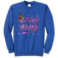 Witchy Mama Halloween Leopard Funny Witch Mom Spooky Gift Sweatshirt