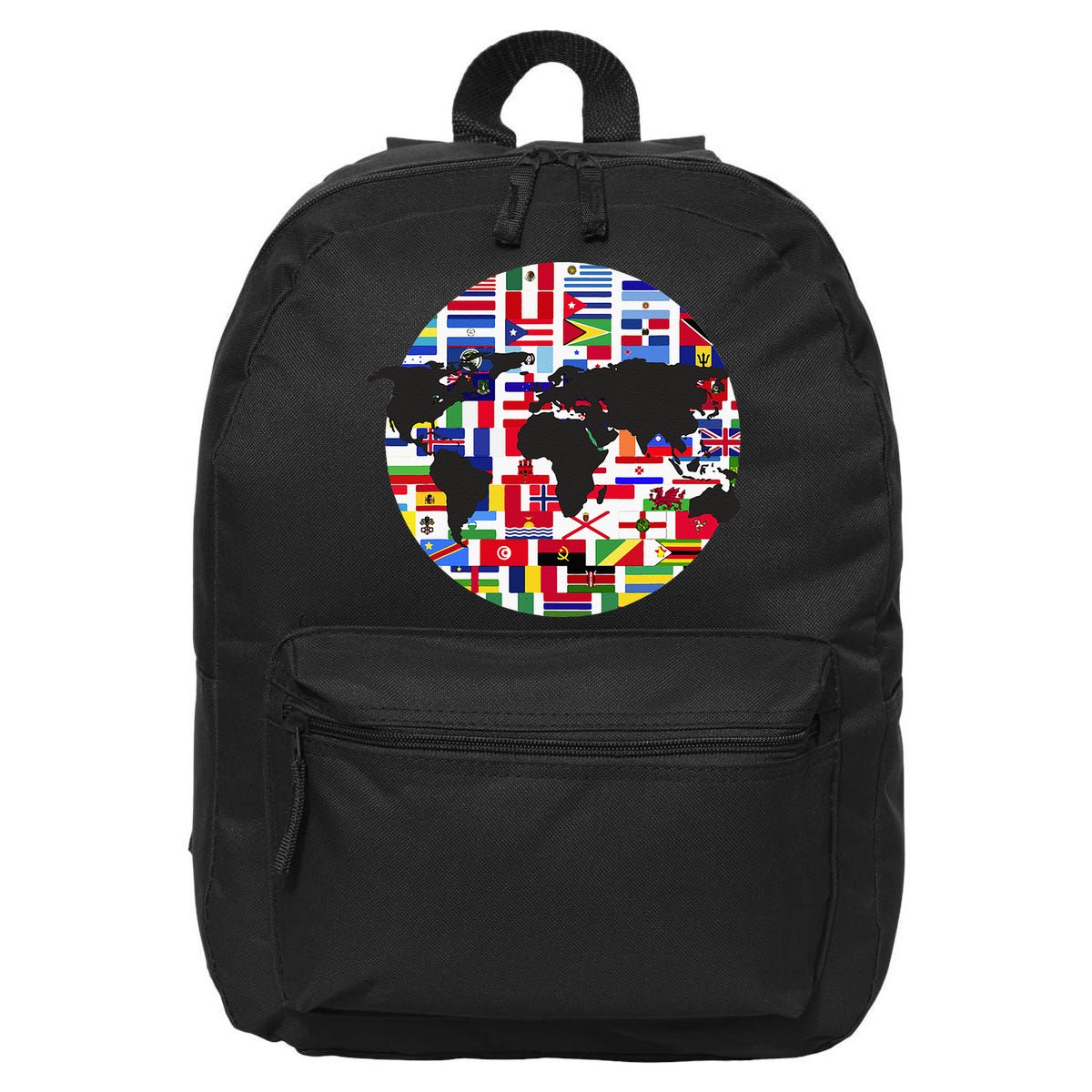 World Map International Country Flags Traveling World Flags 16 in Basic Backpack