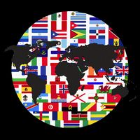 World Map International Country Flags Traveling World Flags Premium T-Shirt