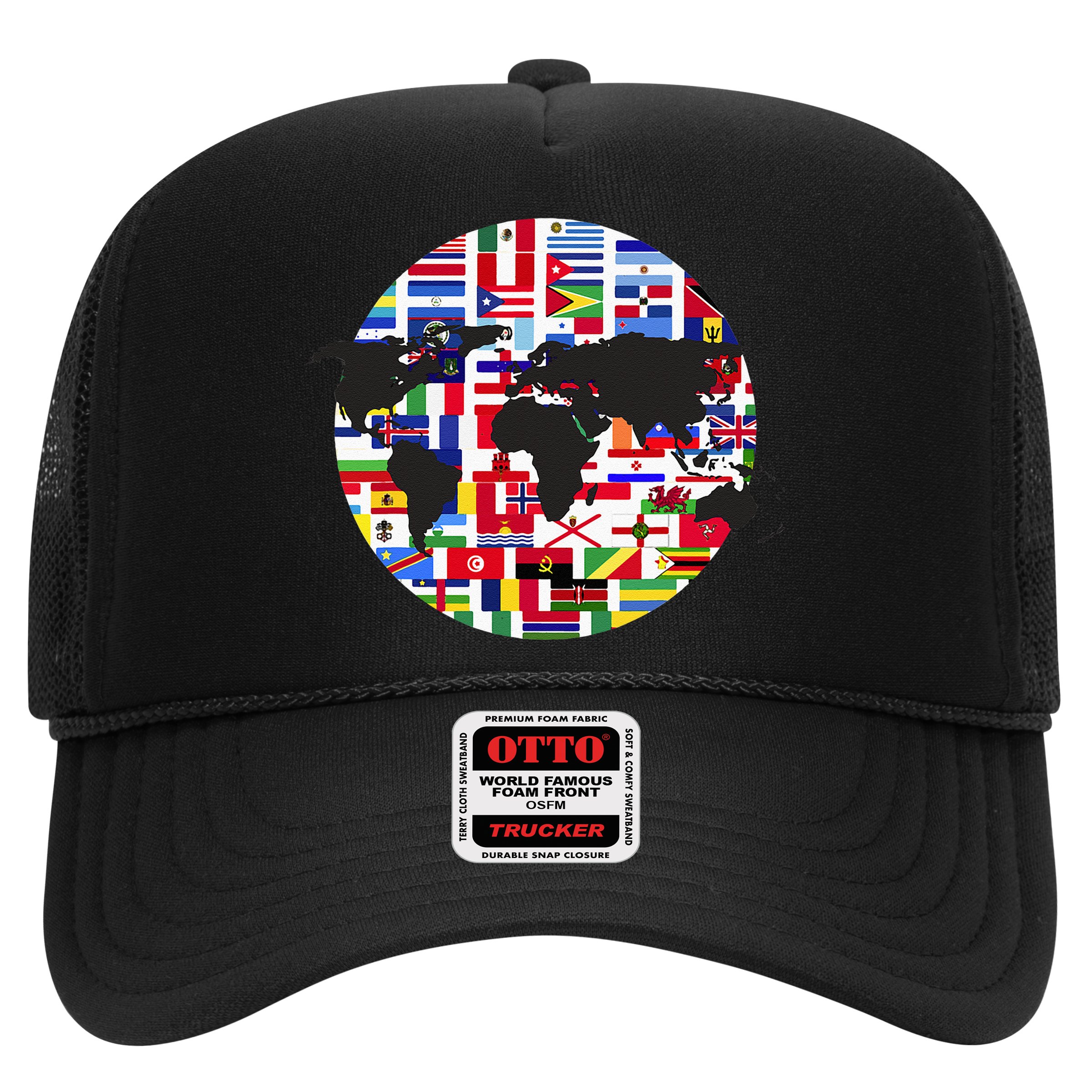 World Map International Country Flags Traveling World Flags Hat