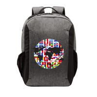 World Map International Country Flags Traveling World Flags Vector Backpack