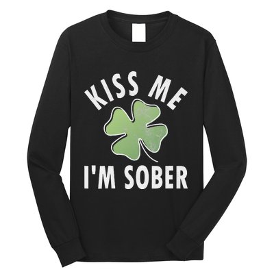 Womens Me I'm Sober Funny Saint Patricks Day Long Sleeve Shirt