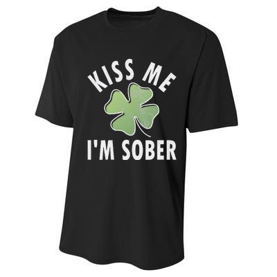 Womens Me I'm Sober Funny Saint Patricks Day Performance Sprint T-Shirt