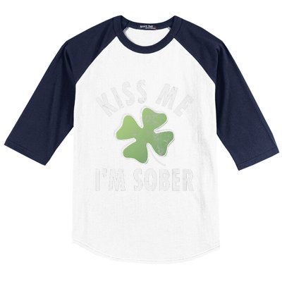 Womens Me I'm Sober Funny Saint Patricks Day Baseball Sleeve Shirt