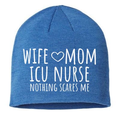 Wife Mom Icu Nurse Gift Sustainable Beanie