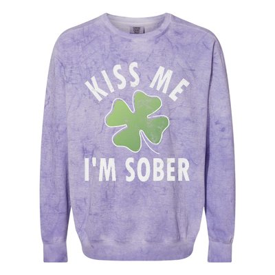 Womens Me I'm Sober Funny Saint Patricks Day Colorblast Crewneck Sweatshirt