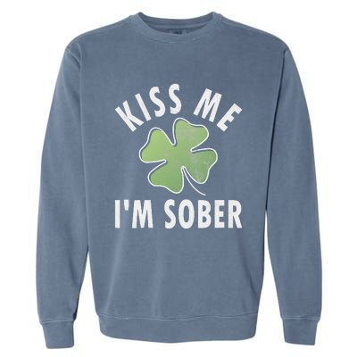 Womens Me I'm Sober Funny Saint Patricks Day Garment-Dyed Sweatshirt