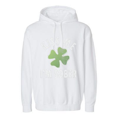 Womens Me I'm Sober Funny Saint Patricks Day Garment-Dyed Fleece Hoodie