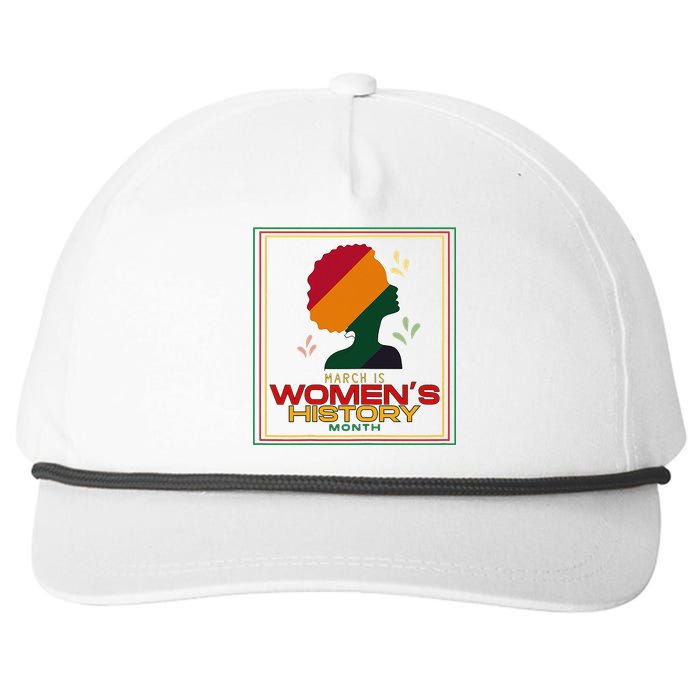 Wo March Is WOMEN'S HISTORY MONTH Snapback Five-Panel Rope Hat