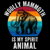Woolly Mammoth Is My Spirt Animal Vintage Retro Sunset Backpack