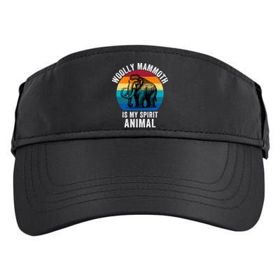 Woolly Mammoth Is My Spirt Animal Vintage Retro Sunset Adult Drive Performance Visor