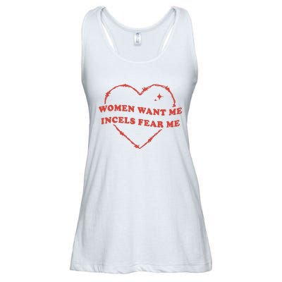 Want Me Incels Fear Me Ladies Essential Flowy Tank