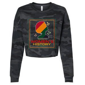 Womens March Is WOMEN'S HISTORY MONTH Cropped Pullover Crew