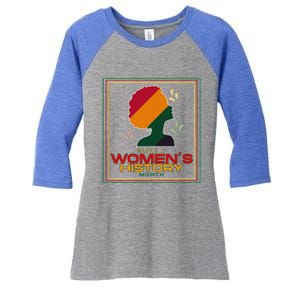 Womens March Is WOMEN'S HISTORY MONTH Women's Tri-Blend 3/4-Sleeve Raglan Shirt