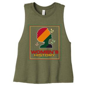 Womens March Is WOMEN'S HISTORY MONTH Women's Racerback Cropped Tank