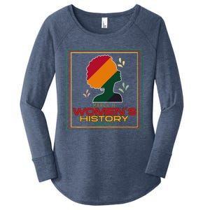 Womens March Is WOMEN'S HISTORY MONTH Women's Perfect Tri Tunic Long Sleeve Shirt