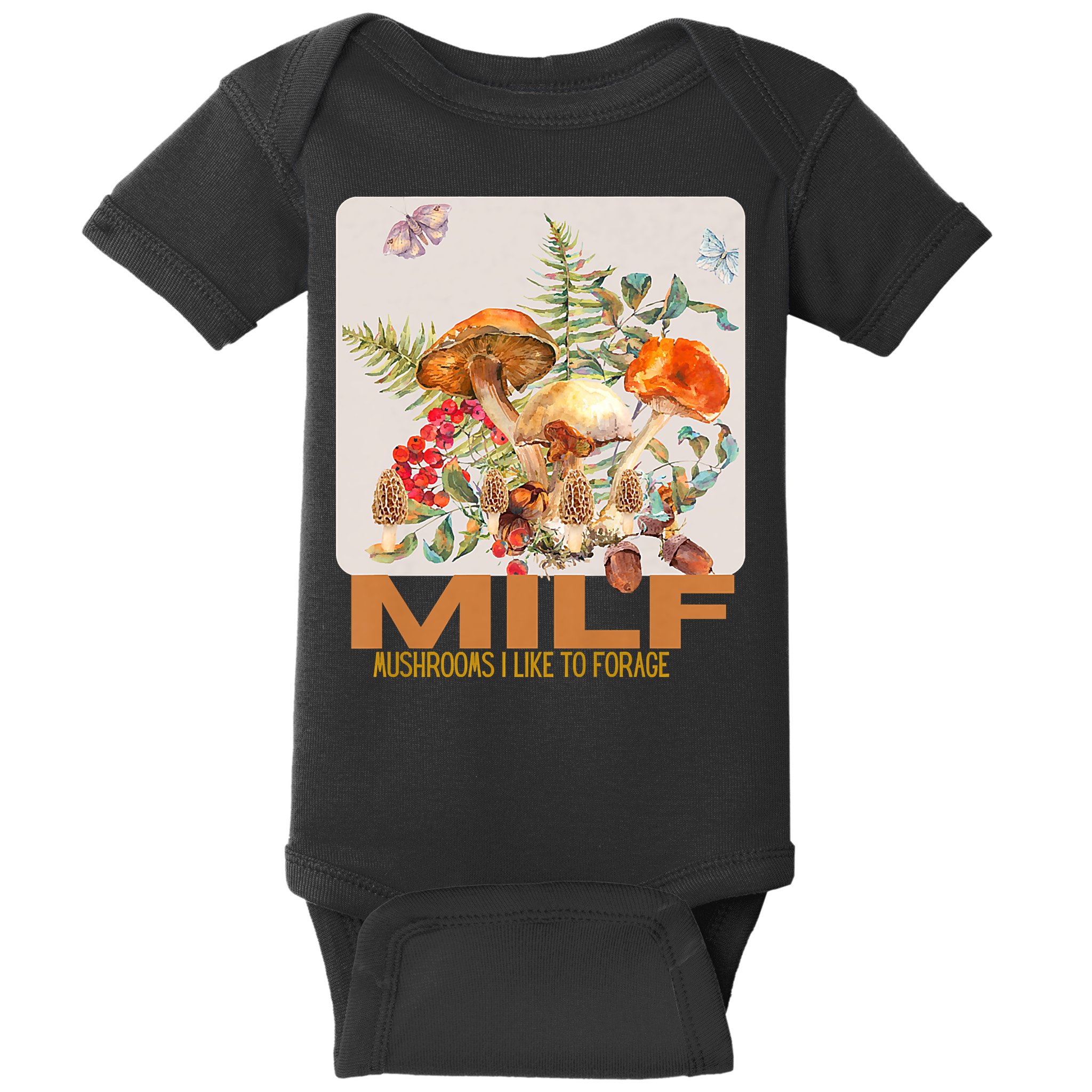 Women Mushrooms I Like To Forage Baby Bodysuit