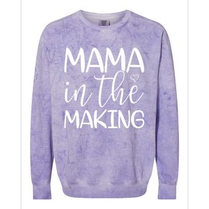 Wo Mama In The Making New Mommy Pregnancy Announcet Cute Gift Colorblast Crewneck Sweatshirt