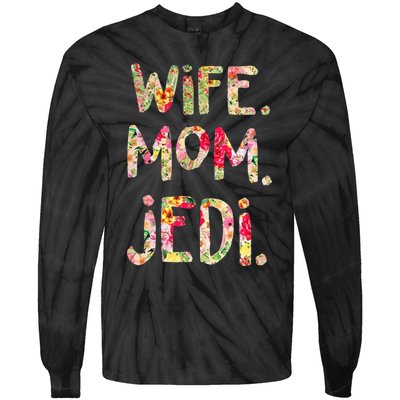 Wife Mom Jedi Tie-Dye Long Sleeve Shirt