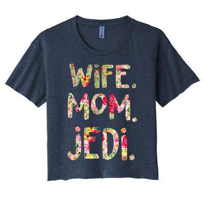 Wife Mom Jedi Women's Crop Top Tee