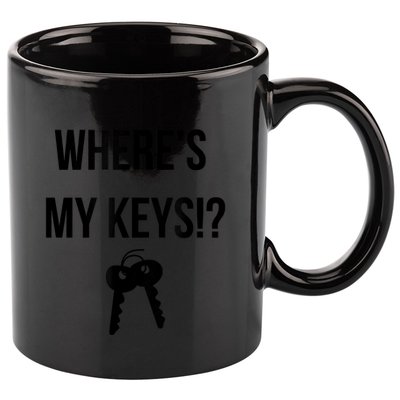 Where's My Keys Lost Misplaced Keys Funny 11oz C Handle Ceramic Mug