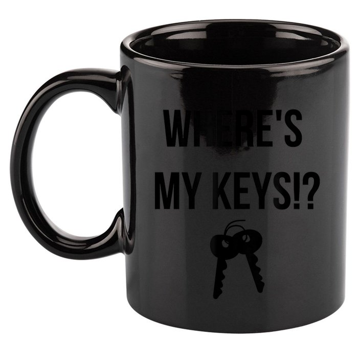 Where's My Keys Lost Misplaced Keys Funny 11oz C Handle Ceramic Mug