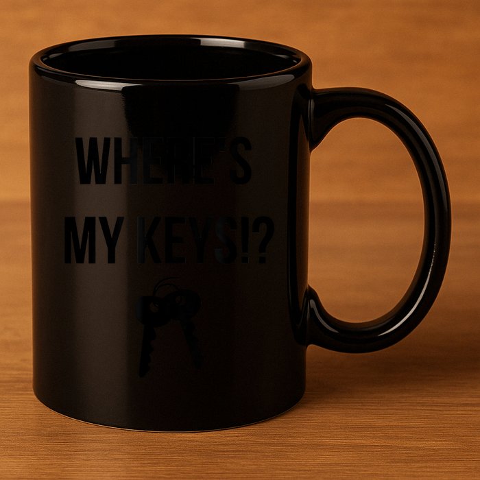 Where's My Keys Lost Misplaced Keys Funny 11oz C Handle Ceramic Mug