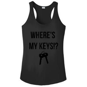 Where's My Keys Lost Misplaced Keys Funny Ladies PosiCharge Competitor Racerback Tank