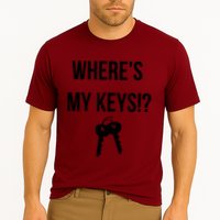 Where's My Keys Lost Misplaced Keys Funny Performance Shirt