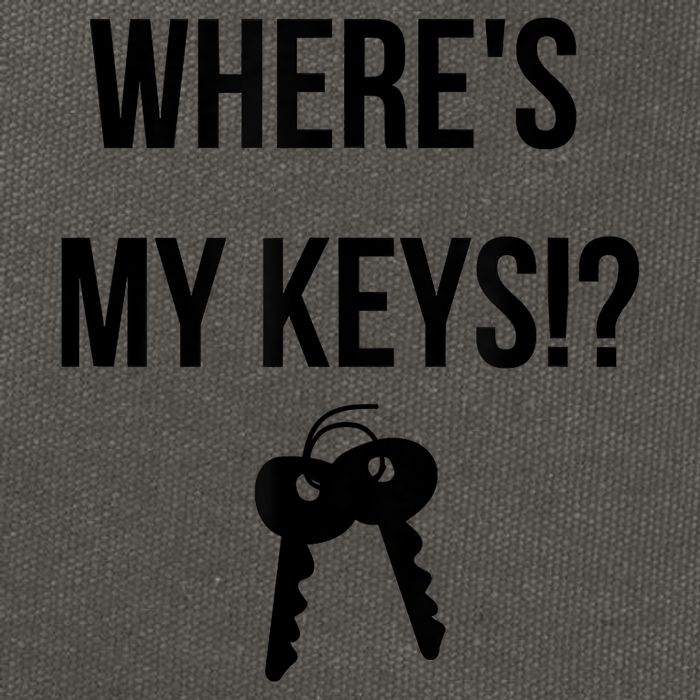 Where's My Keys Lost Misplaced Keys Funny Cotton Canvas Backpack