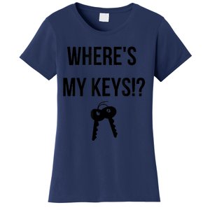 Where's My Keys Lost Misplaced Keys Funny Women's T-Shirt