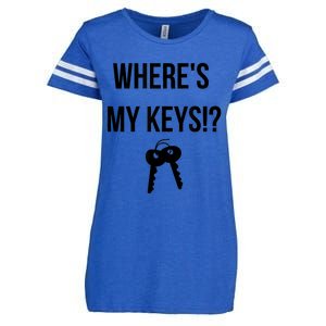 Where's My Keys Lost Misplaced Keys Funny Enza Ladies Jersey Football T-Shirt