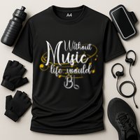 Without Music Life Would Bb For Music Lovers & Artists Cooling Performance Crew T-Shirt
