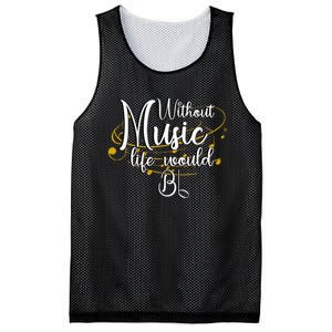 Without Music Life Would Bb For Music Lovers & Artists Mesh Reversible Basketball Jersey Tank