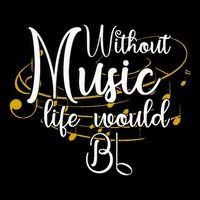 Without Music Life Would Bb For Music Lovers & Artists Kids Tie-Dye T-Shirt