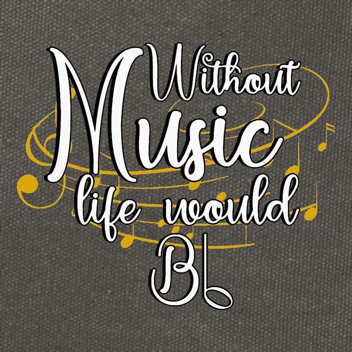 Without Music Life Would Bb For Music Lovers & Artists Cotton Canvas Backpack
