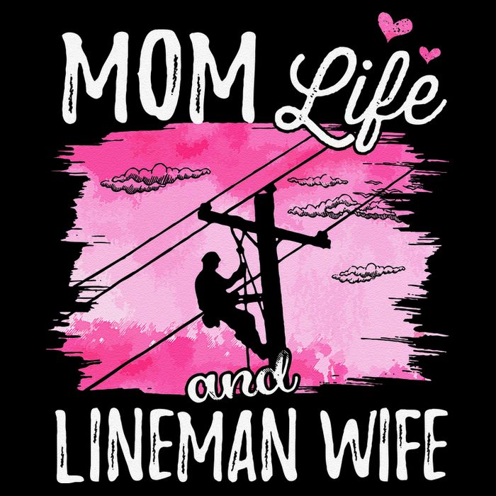 Women Mom Life And Lineman Wife Husband Electric Cable Visor