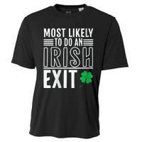 Wo Most Likely To Do An Irish Exit Funny St Patrick Cooling Performance Crew T-Shirt