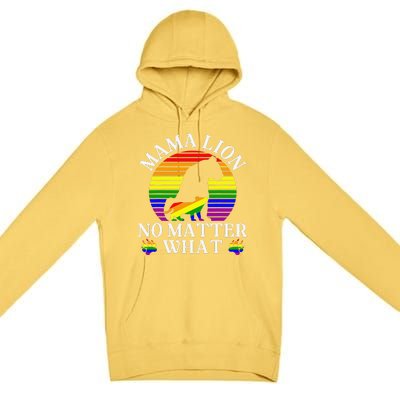 Women Mama Lion No Matter What Lgbt Pride Support Rainbow Premium Pullover Hoodie