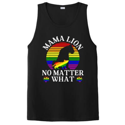 Women Mama Lion No Matter What Lgbt Pride Support Rainbow PosiCharge Competitor Tank