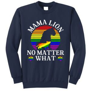 Women Mama Lion No Matter What Lgbt Pride Support Rainbow Sweatshirt