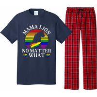 Women Mama Lion No Matter What Lgbt Pride Support Rainbow Pajama Set