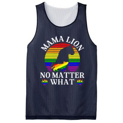 Women Mama Lion No Matter What Lgbt Pride Support Rainbow Mesh Reversible Basketball Jersey Tank