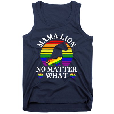 Women Mama Lion No Matter What Lgbt Pride Support Rainbow Tank Top