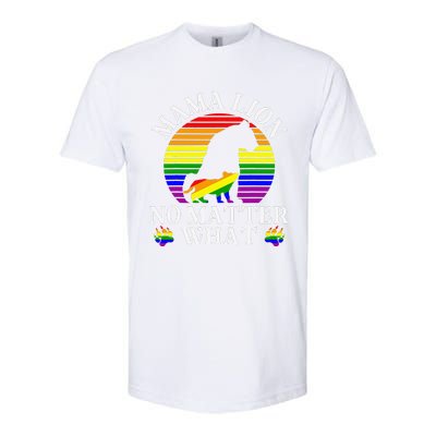 Women Mama Lion No Matter What Lgbt Pride Support Rainbow Softstyle CVC T-Shirt