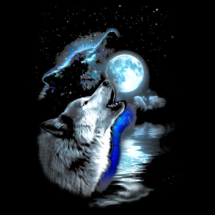 Wolf Moon Lake Wolf Howling Full Moon Wolf Graphics Design Impact Tech Backpack